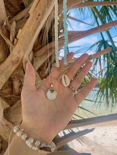 Oahu aqua and pearl necklace – Coastal Beads by Rebecca Cheap Pearl Charm Necklace For Beach, Luxury Beaded Shell Necklace Gift, Beachy Fashion Aesthetic, Hawaii Jewelry Aesthetic, Cheap Silver Shell Necklaces, Cheap Silver Shell Necklace, Beach Jewelry Photography, Diy Beachy Jewelry, Coastal Jewellery