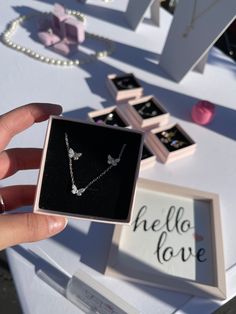 This beautiful set comes with a butterfly pendant necklace and butterfly earrings. Silver 925 Comparable to Pandora for $175 Butterfly Pendant Necklace, Set Necklace, Butterfly Earrings, Butterfly Pendant, Necklace And Earrings, A Butterfly, Earrings Silver, Silver 925, Pendant Necklace