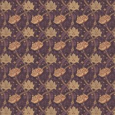 an image of a pattern with leaves and circles on the surface, in shades of purple