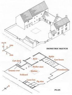 an architectural drawing shows the plans for a house