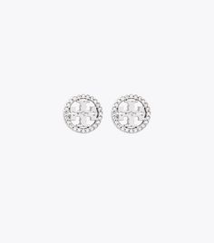 Miller Pavé Stud Earring: Women's Designer Earrings | Tory Burch Tory Burch Earrings, Jewelry Lookbook, Pearl Stud Earrings, Matching Necklaces, Fun Earrings, Crystal Pearls, Pearl Studs, Ear Jewelry, Stud Earring