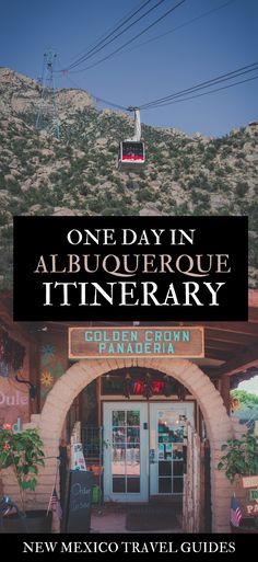 the cover of one day in albuquerque, itinerary with an image of a building