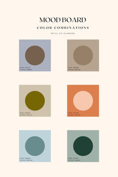 the mood board for color combinations