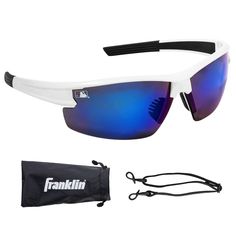 Franklin Sports MLB Non Flip Up Sunglasses - White Softball Sunglasses, Flip Up Sunglasses, Sunglasses White, Softball Players, Baseball Equipment, Women's Sports, Rectangular Sunglasses, Kids Sunglasses, Sports Sunglasses