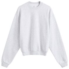 SKIMS Cotton Fleece Classic Crew Sweat Light Heather Grey | END. Fall Thrift, School Wishlist, Comfy Crewneck, Minimalist Outfits, Thrift Inspo, Light Grey Sweater, 9th Grade, Xmas List, Casual Preppy Outfits