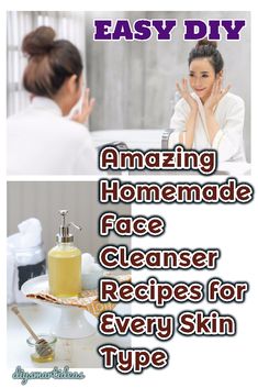 You should try to DIY these homemade face cleanser which is great for daily use. They are easy to DIY and work for every type of skin Diy Face Lotion, Cleanser Recipe, Homemade Face Lotion, Natural Face Lotion, Homemade Body Lotion, Homemade Lotion Recipe, Homemade Face Moisturizer