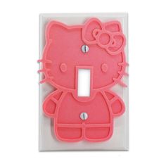 a pink hello kitty light switch plate cover