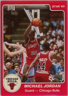 the card features michael jordan and chicago bulls