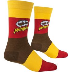 Spice Up Your Sock Collection With These Fun And Unique Pringles Chips Crew Socks For Men. Available In A Size 6 To 12, These Mid-Calf Socks Come In A Vibrant Red, Yellow, Brown, And White Color Scheme. The Socks Are Machine Washable And Feature A Lightweight Design, Making Them Perfect For Everyday Wear. These Novelty Socks Are Perfect For Any Occasion And Are Sure To Turn Heads With Their Eye-Catching Design. The Food, Candy, Treats, Or Snacks Socks Brand Offers A High-Quality Product That Is