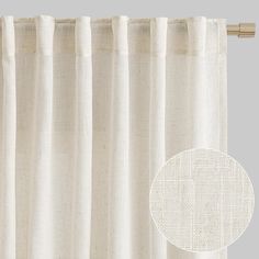 a white curtain with a circle drawn on it