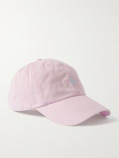 POLO RALPH LAUREN Logo-Embroidered Cotton-Twill Baseball Cap for Men | MR PORTER Polo Cap, Cap For Men, Ralph Lauren Logo, Ralph Lauren Collection, Pink Cotton, Mr Porter, Lightweight Jacket, Logo Embroidered, Cotton Twill