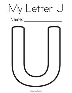 the letter u is for my letter u coloring page with an upper and lower case