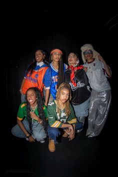 I Wish I Had A Group Like This 😭😭😭 90s Group Outfits, Tlc Fashion 90s Outfit, 90s Fashion Jersey Outfits, 2000s Fashion Outfits Baggy, 90s Fashion Black Women Hip Hop, 90s Rnb Outfit, 90s Fashion Outfits 1990s Style Baggy, 90s Friend Group, 90s Fine Outfits