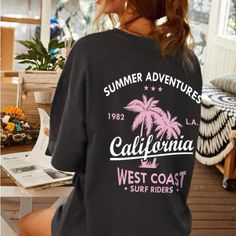 Never Worn, Brown California T Shirt, California Shirt, California Summer, Dubai Shopping, California Design, Design Tshirt, California Beach, Summer Inspiration, Beach Shirt