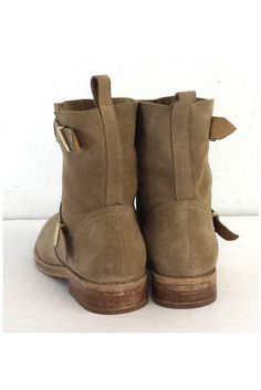 Size 5.5 EU 35.5 Tan Suede Ankle Boots Strap, buckle & stud design Gold-tone hardware Naturally distressed soles Slips on Heel height 1" Total length 7.25" Shoe Websites, Stud Design, Boot Straps, Buy Shoes Online, Bearpaw Boots, Tan Suede, Suede Ankle Boots, Winter Boot, Clothing And Shoes