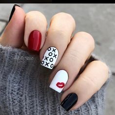 Nails Valentine, Nails Valentines, Heart Nail Designs, Super Cute Nails, Fall Nail Art Designs