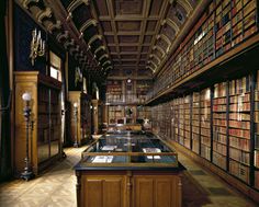 an old library filled with lots of books