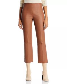 Select Size: XXL Mens Leather Pants, High Fashion Women, Leather Pants Women, Top And Pants Set, Dark Tan, Clothing Tags, Malene Birger, By Malene Birger, Casual Tops For Women