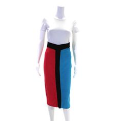 New Without Tags Straight Skirt, Color Blocking, High Waist, Womens Skirt, Slip On, High Waisted, Elastic, Skirt, Tags