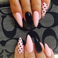 Pink Stiletto Nails, Polish Design, Gel Nail Art Designs, Stiletto Nails Designs, Black Nail Designs, Super Nails, Pink Nail Designs, Ideas Nails