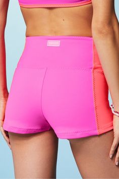 High-Waisted Swim Short Fabletics pink female Activewear >> Womens >> Swim >> Bottoms regular Swim 4-Way Stretch Female Activewear, Swim Short, High Waisted Swim, Beach Volleyball, Swim Bottoms, Recycled Fabric, Active Wear For Women, Swim Shorts, Volleyball