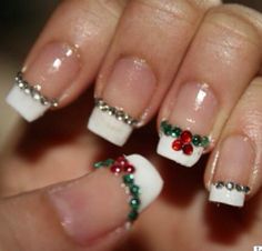 Christmas nails Xmas Nail, Christmas Manicure, Nagel Tips, Nail Art Techniques