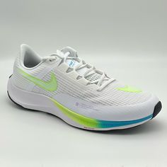 Product: Nike Air Zoom Rival Fly 3 White Lime Blast Training Shoes Style: Ct2405-199 Condition: New Without Box White Fade-resistant Running Shoes For Jogging, White Lace-up Running Shoes For Marathon, White Fade-resistant Synthetic Running Shoes, White Low-top Running Shoes For Marathon, Nike White Fade-resistant Running Shoes, White Marathon Sneakers, White Marathon Sneakers With Cushioned Footbed, White Sneakers With Cushioned Footbed For Marathon, White Low-top Marathon Sneakers