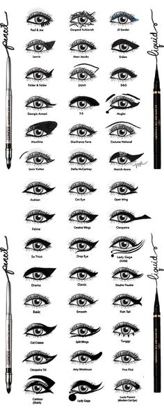 Eyes Inspiration, Eyeliner Shapes, Eyeliner Tips, 얼굴 그리기