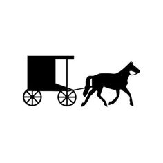 a horse pulling a carriage on a white background