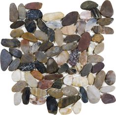 several different types of rocks are arranged in a square pattern on a white background,