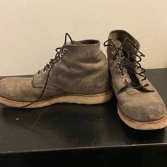 Grey Red Wing 8152 6inch Round Toe Rough And Tough Boot In Size 9.5d. In Good Used Condition. Wing Shoes, Red Wing Shoes, Red Wing, Red Wings, Shoes Shoes, Men's Shoes, Shoe Boots, Man Shop, Boots