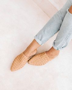 Prague Woven Mule - Cream – Liberté Mules Outfit, Tan Mules, Woven Mules, Leather Flower, Light Weight Jewelry, Comfy Chic, Sheep Leather, Leather Weaving, Cozy Fits