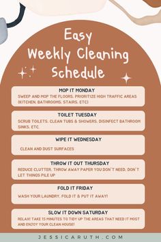 homemaking tips Homemaking Tips, Weekly Cleaning Schedule, Spring Clean, Todo List