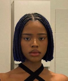 Blue Braids, Box Braids Bob, Box Braids Hairstyles For Black Women, Pelo Afro, Girls Hairstyles Braids, Girls Braids