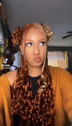 Ginger Blonde Hair, Tan Skin Blonde Hair, Twisted Hair, Blonde Box Braids, Goddess Braids Hairstyles, Blonde Braids, Cute Braided Hairstyles