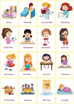 a poster showing different types of children's names in english and spanish, with pictures of