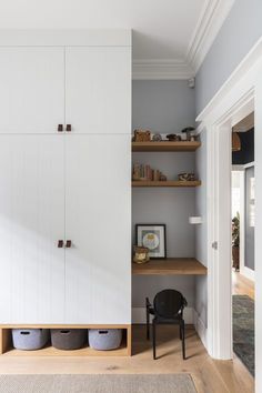 the instagram page on instagram com shows an open closet with shelves and baskets