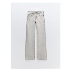 MID WAIST - WIDE LEG - FULL LENGTHFive pocket jeans with a mid waist in rigid fabric. Belt loops. Long wide leg. Zip and metal button closure. Full Length Jeans, Grey Jeans, Zara Jeans, Pocket Jeans, Blouse And Skirt, Jean Shirts, Swimwear Accessories, Linen Shirt, Wide Leg Jeans