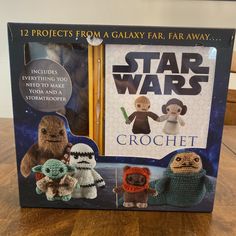 the star wars crochet book is on display in a grocery store for sale