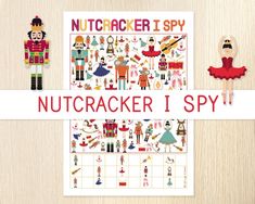 nutcracker is spy printable game for kids and adults to play on the floor