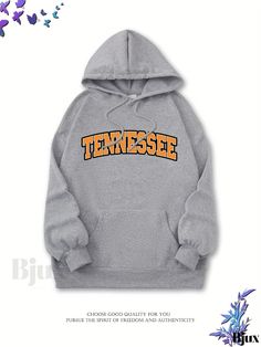 Bjux - Womens Letter Pattern Casual Pullover Hooded Sweatshirts: Stylish Long Sleeve Sports Drawstring Kangaroo Pocket Hoodie for Fashionable Comfort Casual Athletic Heather Hoodie For Sports Season, Hooded Sweatshirt With Kangaroo Pocket For Leisure, Leisure Hooded Sweatshirt With Kangaroo Pocket, Letter Print Hoodie For College In Fall, Fall College Hoodie With Letter Print, College Letter Print Hoodie For Fall, Hoodie Sweatshirt With Kangaroo Pocket For Sports Season, Sports Season Hooded Sweatshirt With Kangaroo Pocket, Crew Neck Hoodie With Kangaroo Pocket For Leisure