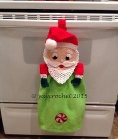 an oven with a santa clause on it