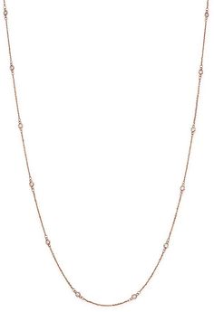 Bloomingdale's Diamond Station Necklace in 14K Rose Gold, .30 ct. t.w. - 100% Exclusive Delicate Rose Gold Diamond Necklace With Rose Cut Diamonds, Delicate Rose Gold Diamond Necklace With Rose Cut, Delicate Rose Gold Diamond Necklace With Single Cut Diamonds, Fine Jewelry Rose Gold Diamond Necklace With Delicate Chain, Dainty Rose Gold Diamond Necklace With Rose Cut, Classic Rose Gold Diamond Necklace With Rose Cut Diamonds, Classic Rose Gold Diamond Necklace With Rose Cut, Rose Gold Diamond Necklace With Cable Chain, Timeless Rose Gold Diamond Necklace With Rose Cut