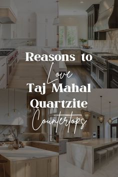 the words, reasons to love taj maal quartie countertops in white