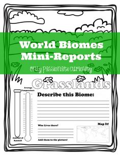 the world biomes mini - reports for kids and adults to use in their homes