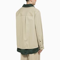 Fabric i: 100% Cotton Lining: 100% Viscose Beige Long Sleeve Tops With Concealed Placket, Burberry Hat, Twill Shirt, Lambskin Leather, Luxury Fabrics, Luxury Boutique, Bottega Veneta, Cotton Twill, Double Layer