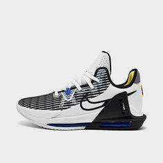 Includes: 100% Authentic! New In Box! Nike Lebron Witness 6 Colorway: White/Black/Persian Violet/Yellow Size: 13 Thank You For Your Business! Lebron Witness 6, Persian Violet, Lebron James Shoes, Basketball Silhouette, Nike Lebron, Black Metallic, Finish Line, Lebron James, White Nikes