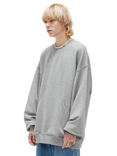 Editor's NotesPanel Pocket Sweatshirt Melange Grey from ADD is a sweatshirt with incision line detail and pocket detail in one. It has a silhouette that falls softly and looks comfortable and stylish. It goes well with wide-fit slacks or denim pants.- Over-sized fit- Dropped shoulder- Label detail- Pocket detailMeasurements (in.)- 1 / 2- Length: 29.1 / 29.7 in.- Shoulder: 25.5 / 26.5 in.- Chest: 26.7 / 27.9 in.- Sleeve length: 25.0 / 25.5 in.*Model Information- Height: 6'0 Weight: 130 lbs. Size: Relaxed Fit Hoodie With Side Pockets And Long Sleeves, Relaxed Fit Long Sleeve Hoodie With Side Pockets, Oversized Crew Neck Hoodie With Pockets, Crew Neck Hoodie With Side Pockets For Loungewear, Solid Color Sweatshirt With Pockets And Relaxed Fit, Gray Relaxed Fit Sweater With Pockets, Solid Color Sweatshirt With Side Pockets For Loungewear, Winter Crew Neck Sweatshirt With Pockets, Relaxed Fit Sweatshirt With Pockets For Everyday