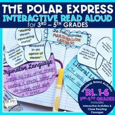 the polar express interactive read aloud for 3rd - 5th grade students to practice their writing skills