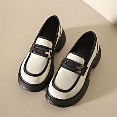 Product Title :Platform Block Heel LoafersProduct Measurements cm Size Heel Height 35 3-5 36 3-5 37 3-5 38 3-5 39 3-5 40 3-5 35 1.2-2 36 1.2-2 37 1.2-2 38 1.2-2 39 1.2-2 40 1.2-2 Product Details Material: PU, Rubber Color: Black London Clothes, Gothic Punk Fashion, Kawaii Store, Heel Loafers, Block Heel Loafers, Chunky Loafers, Classy Shoes, Walk In My Shoes, Mens Boots Fashion